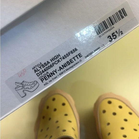 Agl MADE IN ITALY Yellow and Pink Mules with Chunky Platform - Picture 7 of 8